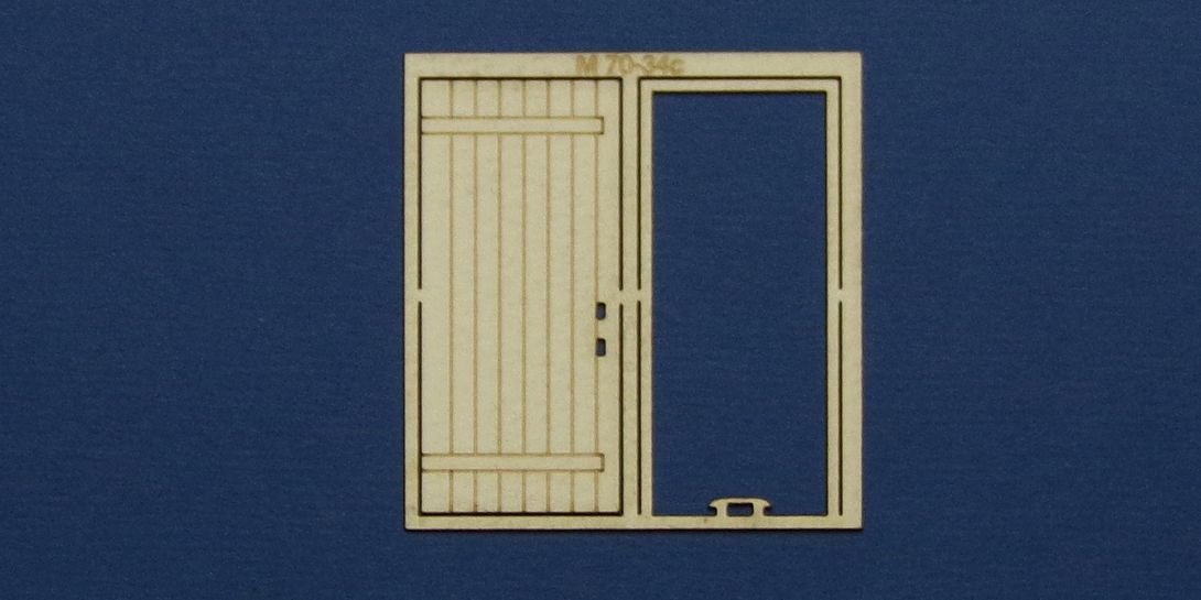 M 70-34c O gauge single industrial door type 1 Double industrial door type 1 with handles 